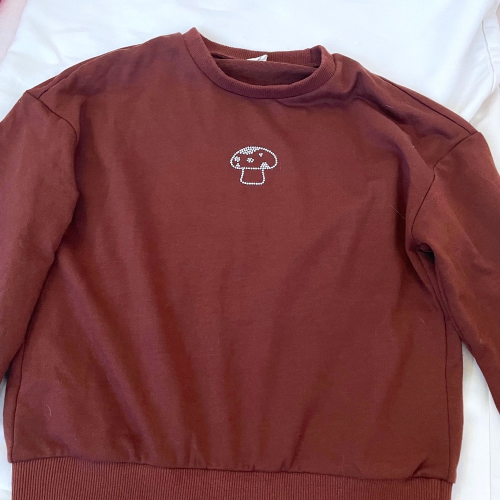 Girls Burgundy Crew Neck